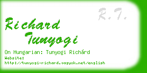richard tunyogi business card