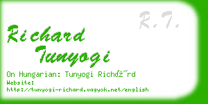 richard tunyogi business card